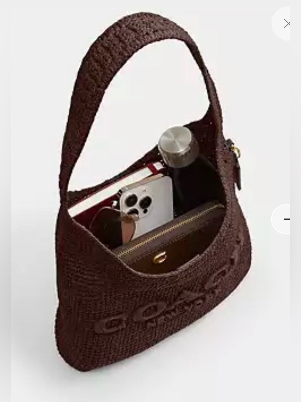 Coach Brooklyn Shoulder Bag 28 (STRAW, BRASS/MAPLE) - Picture 6 of 8